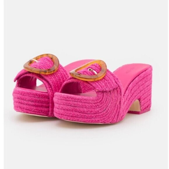 Cult Gaia Cleia Platform Sandal in Qajar Rose, Size: 7 - Picture 9 of 11